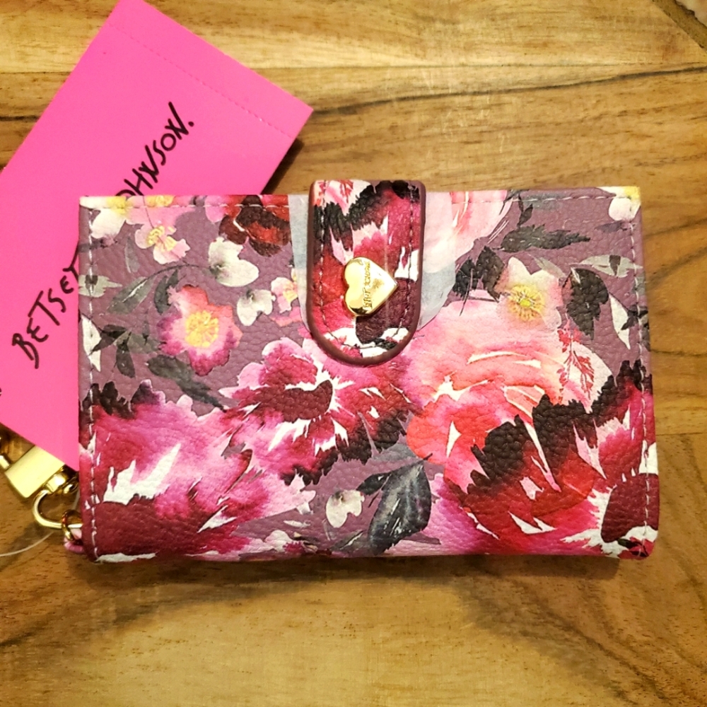 Betsey Johnson Leah Faux Leather Floral Wallet